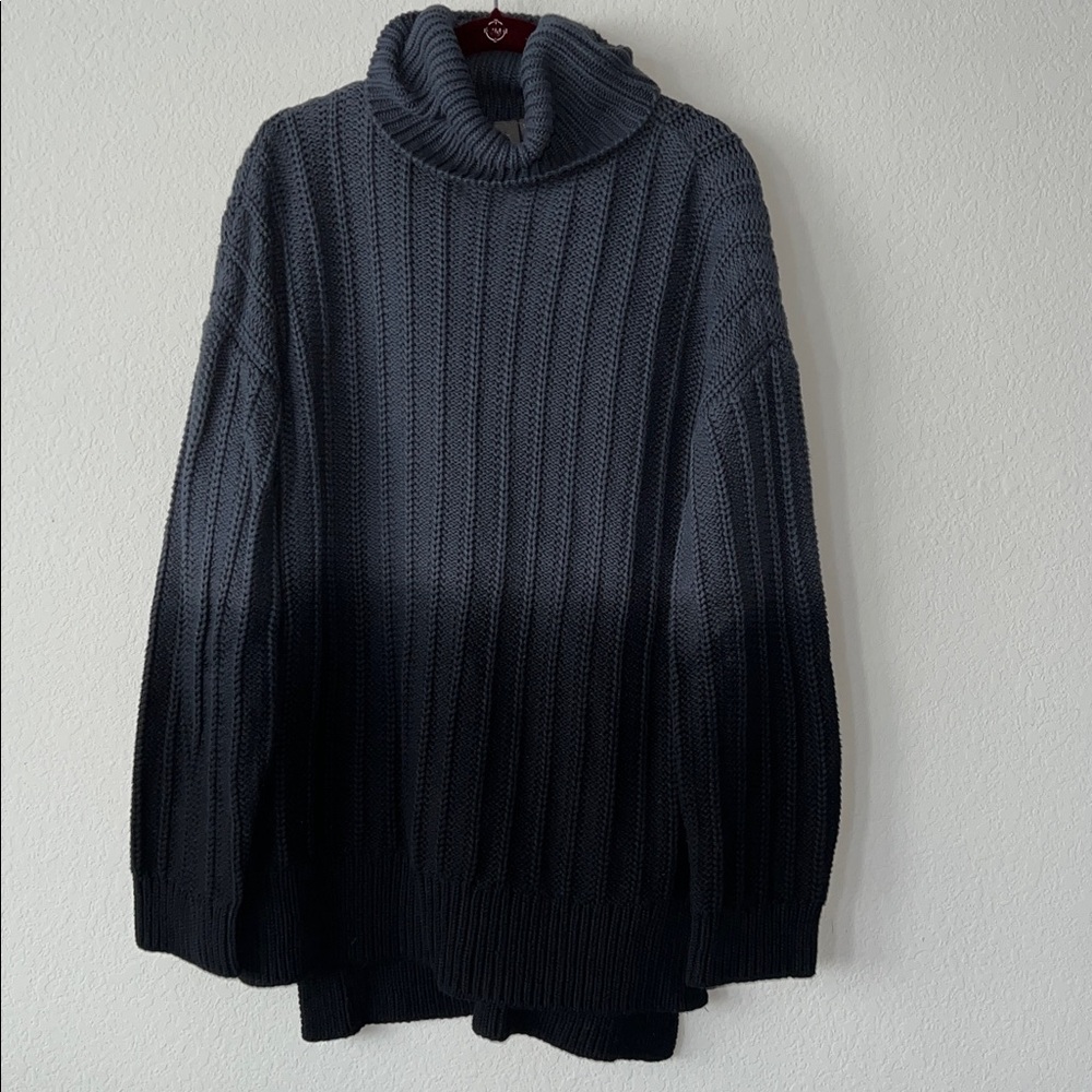 Sweaty Betty Chunky Knit Turtleneck Sweater Ombré Big Dipper Jumper
